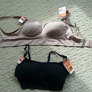 Warner's nude & black color bras